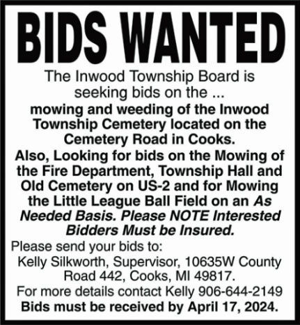 Mowing bid request, 2024